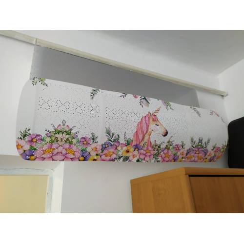 Повітряний екран (дефлектор) кондиціонера 95x24см з малюнком (двосторонній)